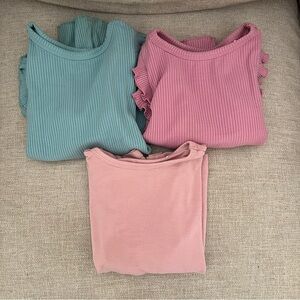 Little Sleepies BUNDLE - 3 Long-Sleeves Shirts - 3T